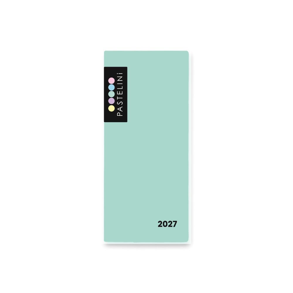 Diář PVC měsíční 2027 PASTELINI zelená